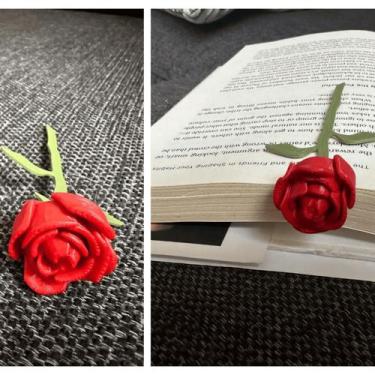Imagem de Marcador Pagina Livro Caderno ROSA FLOR BOOKMARK Criativo Leitura Dive