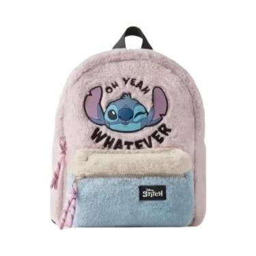 Imagem de Mochila De Pelúcia Disney Stitch Para Crianças, Bolsa Escolar Bonita C