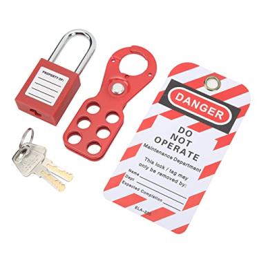 Imagem de Generic Kit de Etiquetagem de Bloqueio Premium, Equipamento Industrial de Alta Segurança, Cadeado de Segurança para Trabalho de Manutenção, Conjunto de Cadeado de Latão de Aço (Manilha de 1 pol./25