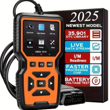 Imagem de Ferramenta de diagnóstico OBD2 Scanner, leitor de código de motor OBD2 com redefinição, modo 6, modo 8 e prontidão I/M, verificação automática da luz do motor, ferramenta de digitalização de