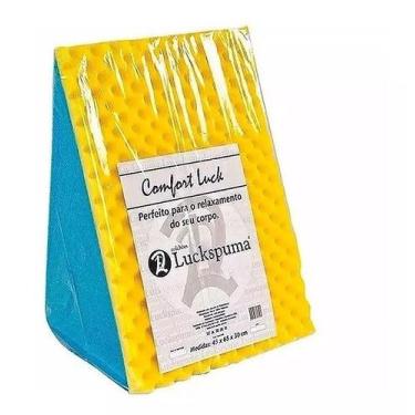 Imagem de Travesseiro triangulo massageador anti varizes rampa postura + capa co