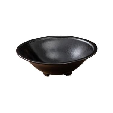 Imagem de Pires de plantas Bandeja de gotejamento cerâmica preta fosca para arranjo floral mesa doméstica