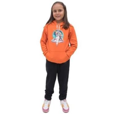 Imagem de Conjunto Moletom Infantil Estampa de Unicornio Menina-Feminino
