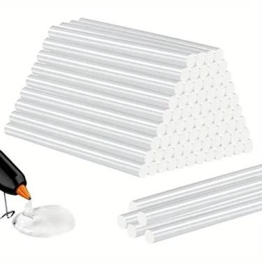 Imagem de Bastões De Cola Quente 7mm X 150mm 30 Peças Adesivo Forte Translúcido 