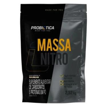 Imagem de Massa Nitro Com 16g De Proteína Probiótica 2,5kg Refil Sabor Baunilha