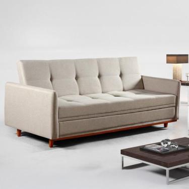 Imagem de Sofá Cama Baú 210cm Íris Linho - NOBLY DECOR LTDA