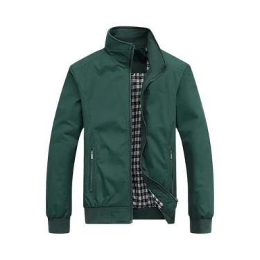 Imagem de Jaqueta Bomber Slim Fit Masculina Casual Moda Sólida Primavera Outono 