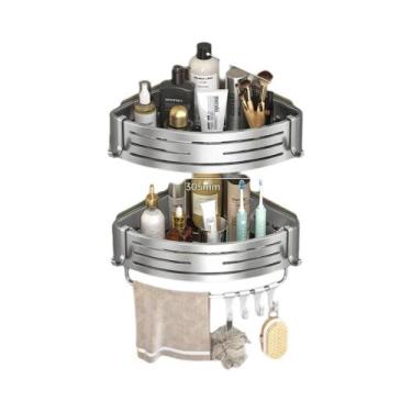 Imagem de Prateleira De Armazenamento Triangular Para Banheiro Não Perfurada, Ti