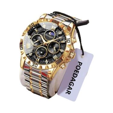 Imagem de Relógio Masculino De Luxo À Prova d'Água Com Luz, Cronógrafo De Quartz