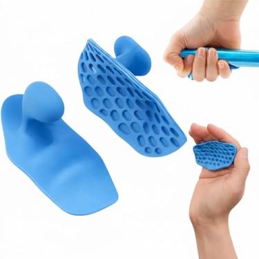 Imagem de Luva de Academia Grip Antiderrapante com Protetor Palmar – Unissex, Musculação - Ideal para Treino, Academia e Exercícios (Azul Claro)