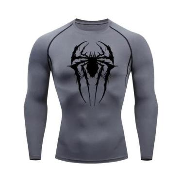 Imagem de Camiseta De Compressão Masculina De Secagem Rápida Com Estampa De Aran