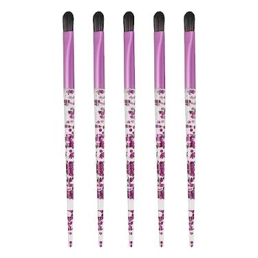Imagem de CUOFYUNL 5 peças pincel macio para sombra de cabelo portátil com alça de glitter pincel de maquiagem para olhos para base corretivo