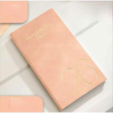 Imagem de 2026 Weekly/Monthly Planner Slim Calender Notebook, Pink