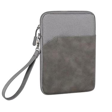 Imagem de Capa Estojo Kindle Paperwhite Colorsoft/Signature Edition e iPad Tablet Até 8" polegadas Bolsa de Zíper (Cinza)