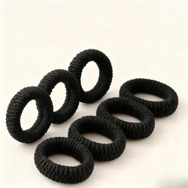 Imagem de Pacote com 10 laços de cabelo, faixas elásticas grossas para estilos de rabo de cavalo (pacote com 10 unidades)