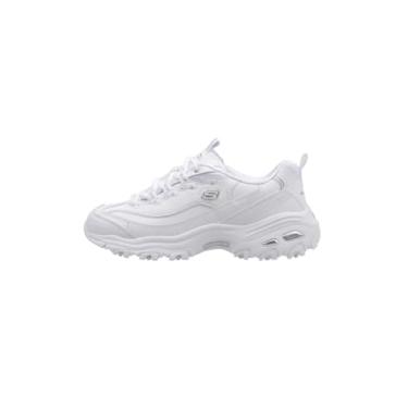 Imagem de Skechers Tênis feminino D'Lites Fresh Start Memory Foam, Branco/Prata, 35