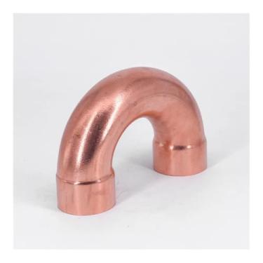 Imagem de Cobre 180 cotovelo encanamento encaixe de tubulação água gás óleo Scoket solda extremidade alimentação 180 graus 38 mm x1,2 mm x95