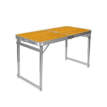 Imagem de U5GAAALPPQ9 Mesa dobrável e cadeiras dobráveis para ambientes internos e externos mesa de jantar dobrável com alça 3 alturas ajustáveis mesa de computador (cor: W + cadeiras) (amarelo)