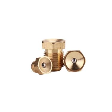 Imagem de Hardware Tool M6 M8 M10 M12 M16 1/20.3 cm 1/10.2 cm BSP Rosca macho latão óleo zero graxa mamilos tubo encaixe de tubo para junta de tubulação de máquina-ferramenta (M6 x 1 plano 5 peças)