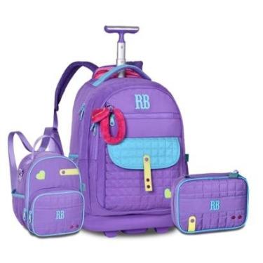 Imagem de Mochila com Lancheira e Estojo Rebecca Bonbon com chaveiros-Feminino