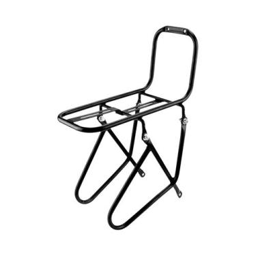 Imagem de Rack dianteiro de bicicleta em aço, suporte frontal para bagagem, prat