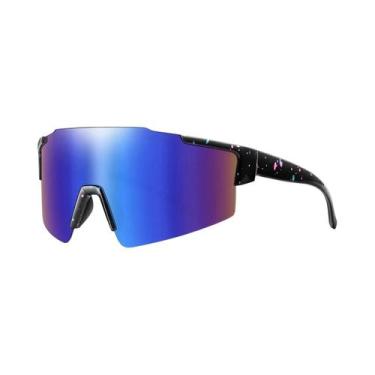 Imagem de Óculos De Sol Unissex UV400 Para Ciclismo, Armação Grande, 5 Cores, Óc