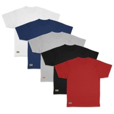 Imagem de Kit Camisetas Masculinas 5 Unidades Tendência Marca Di Nuevo-Masculino