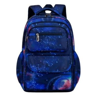 Imagem de Mochila Escolar Grande Infantil Menino Bolsa De Costas Espaço Tablet N