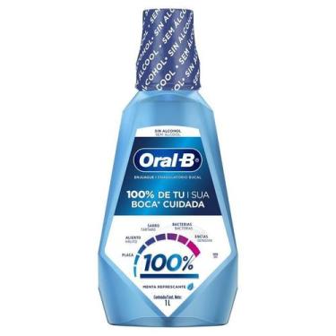 Imagem de Enxaguante Bucal Oral-B 100% De Sua Boca Cuidada Sabor Menta Refrescan