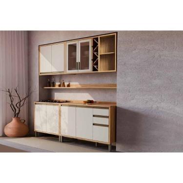 Imagem de Cozinha Modulada Ronipa 6 Peças Tempranillo C6P121 Amendoa/Off White
