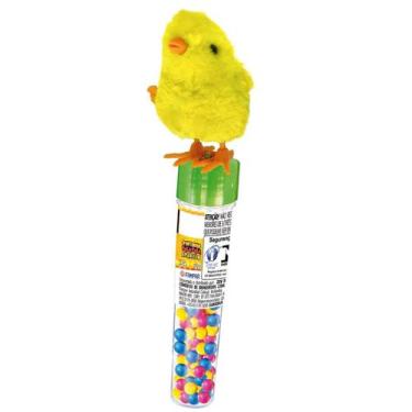 Imagem de Brinquedo Pintinho Pula Pula Amarelo com Balinhas - Fampar