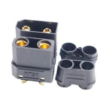 Imagem de Conector XT90 Preto Macho E Fêmea (5 Pares) Para Bateria Lipo RC, Moto