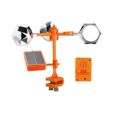 Imagem de Repelente Ultrassônico Solar Para Pássaros Com Refletor Rotativo De 36