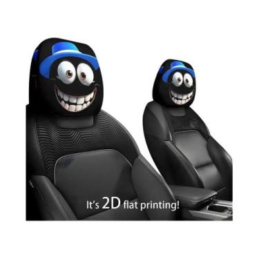 Imagem de Conjunto De Capas De Almofada Para Carro Com Rosto Sorridente, Macio, 