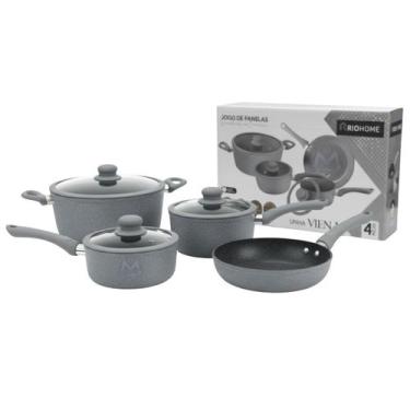 Imagem de Jogo de Panelas Cerâmica Antiaderente Indução/Gás 4 Peças Viena VERMEL
