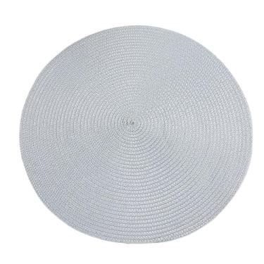 Imagem de Jogo Americano Redondo Sousplat 38cm,Mesa Posta Jantar e Cozinha Descanso de Prato(6,Cinza)