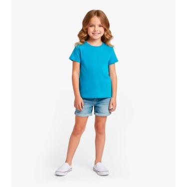 Imagem de Blusa Infantil Manga Curta Básica Soletex Azul, 12, Azul