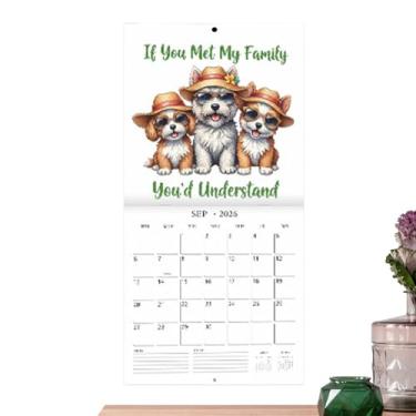 Imagem de Calendário de parede 2026 | organizador de calendário mensal para família, planejador mensal para escritórios em casa, trabalho acadêmico, feriados, placa de geladeira