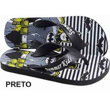 Imagem de Chinelo Criança Infantil Juvenil Menino Batman - Summer Bit, 25/26, Pr