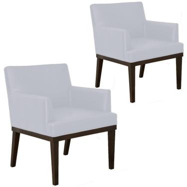 Imagem de Kit 02 Poltronas Beatriz W01 Corino Branco