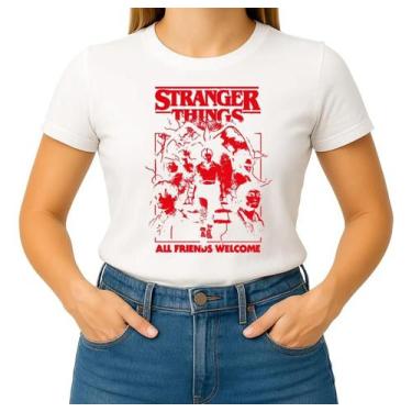 Imagem de Camiseta Camisa Adulto Feminina Masculina Algodão Série Stranger Thing