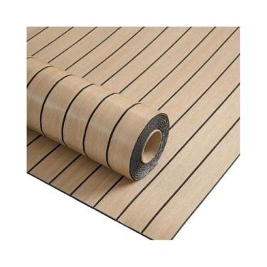 Imagem de Papel De Parede Removível À Prova d'Água Com Textura De Madeira Retro 