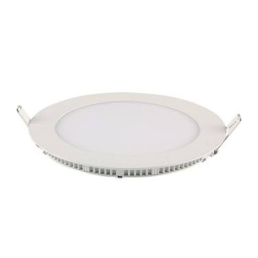 Imagem de Painel Led Embutir Redondo Alumínio 12W 3.000K Bivolt