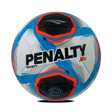 Imagem de Bola Society Penalty S11 R2 Xxv - unissex - cinza e azul, Bco, Azl, Pt