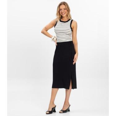 Imagem de Saia Super Midi Visco Maquinetada Rovitex Preto, P, Preto