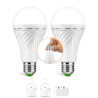 Imagem de Lâmpada recarregável de emergência MOSLIAN 12W 1500mAh, pacote com 2