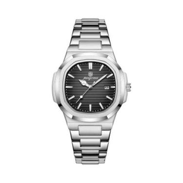 Imagem de Relógio Masculino De Quartzo Quadrado De Aço Inoxidável À Prova D'água