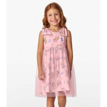 Imagem de Vestido em Cotton Leve e Tule Trick Nick Rosa, 3, Rosa