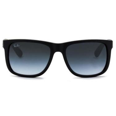 Imagem de Ray Ban Justin RB4165L - Preto Fosco/Cinza Degradê 601/8G 57mm - Óculo