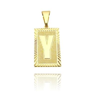 Imagem de Pingente Masculino Ouro De Letra (Entra e Escolha Sua Letra) Banhado O